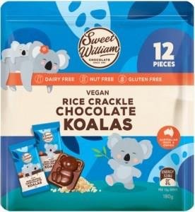 Sweet William Rice Crackle Chocolate Koalas G/F 180g