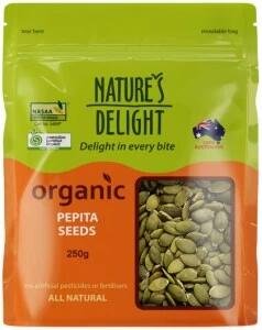 NATURE'S DELIGHT Organic Pepita Seeds 250g