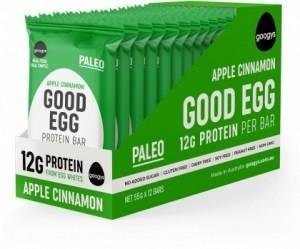 Googys Natural Paleo Protein Bar Apple Cinnamon G/F 12x55g