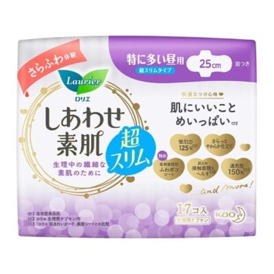 Kao Laurier F Day Use Sanitary Pads, 25cm, Pack of 17