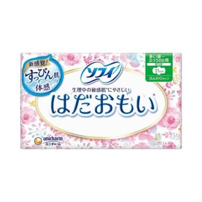 Unicharm Sofy Gentle Skin Series Daily Use Winged Sanitary Pads, 21cm, Pack of 26