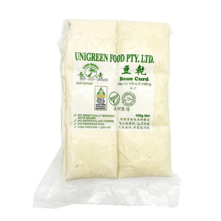 Ever Green Dried Tofu Blocks, 600g, Pack of 6