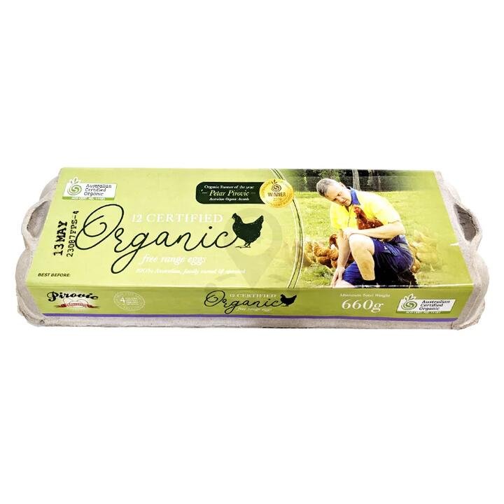 Pirovic Organic Free-Range Chicken Eggs 12pcs 660g