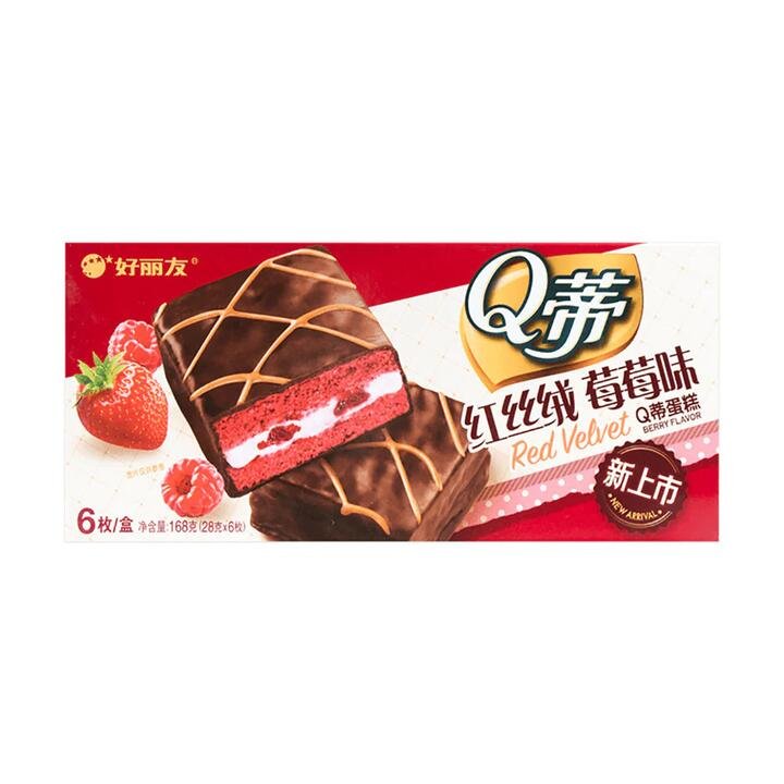 Orion Q-Ti Red Velvet Berry Flavoured Cake - 6 Pieces, 168g