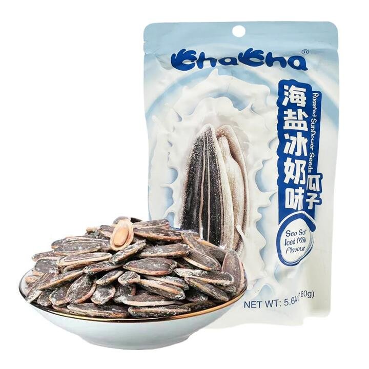 ChaCha Roasted Sunflower Seeds - Sea Salt Iced Milk Flavour, 160g