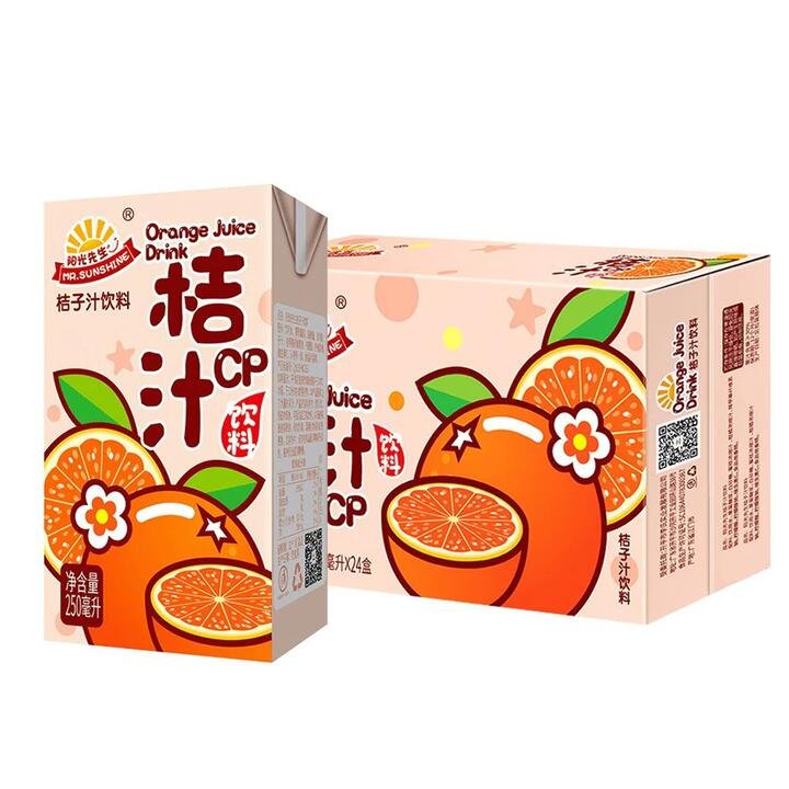 Mr. Sunshine Orange Juice Drink - 250ml x 24
