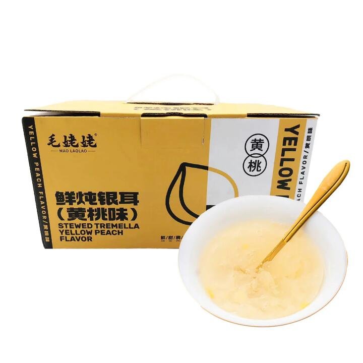 Mao Laolao Stewed Tremella with Yellow Peach Flavor - 198g x 12 Bottles