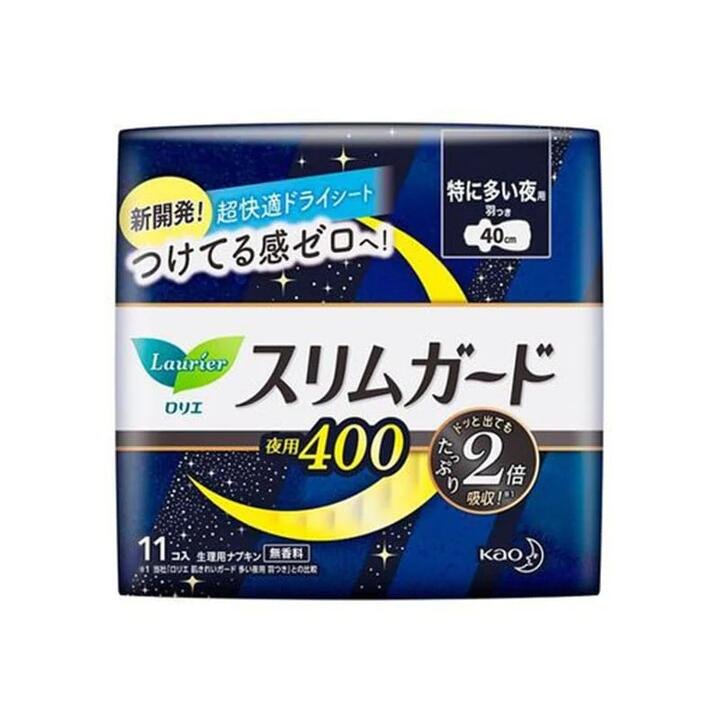 Kao Laurier S Series Zero Touch Instant Absorption Ultra-Thin Night Use Sanitary Pads 40cm*11 Pieces