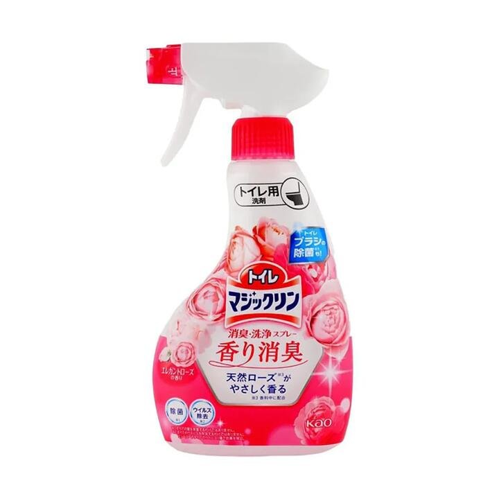 Kao Spray Toilet Cleaner with Rose Scent 380ml