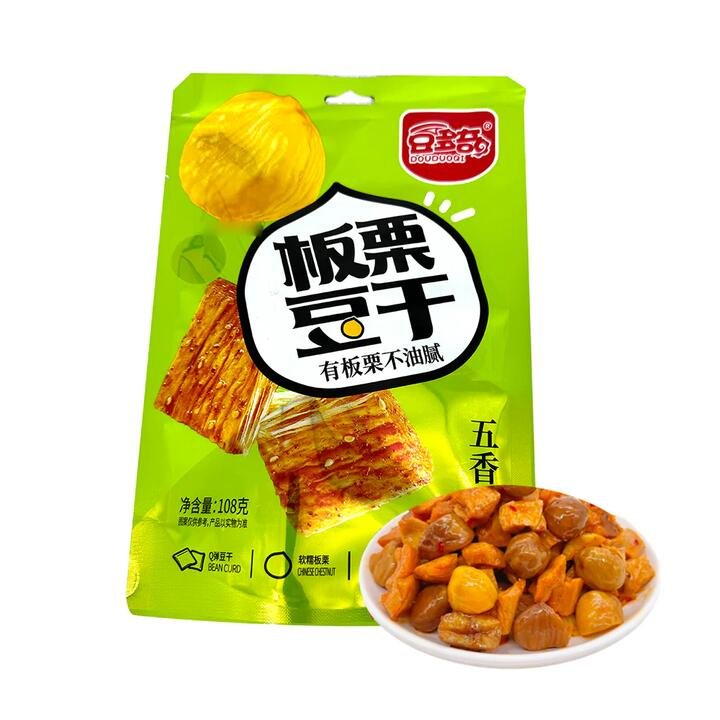 Doudouqi Chestnut Flavored Tofu Snack - Five Spice, 108g