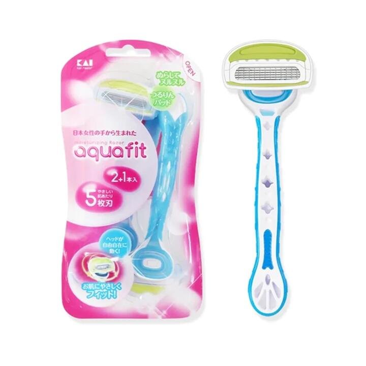 Kai Aquafit Moisturizing Razor for Women - 2+1 Pack