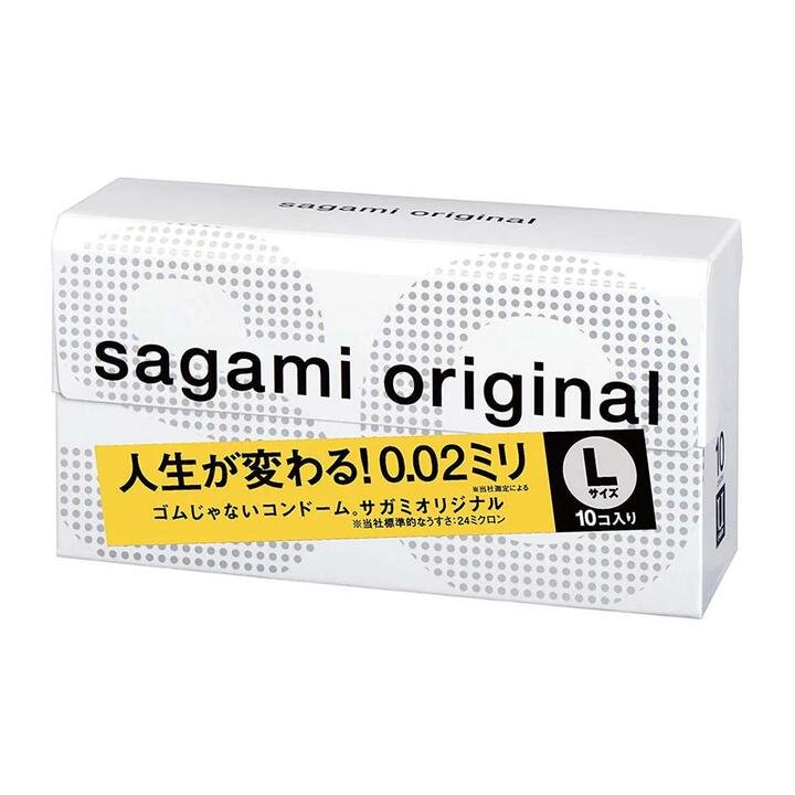 Sagami Original 0.02 Ultra-Thin Condoms Size L - 10 Pieces