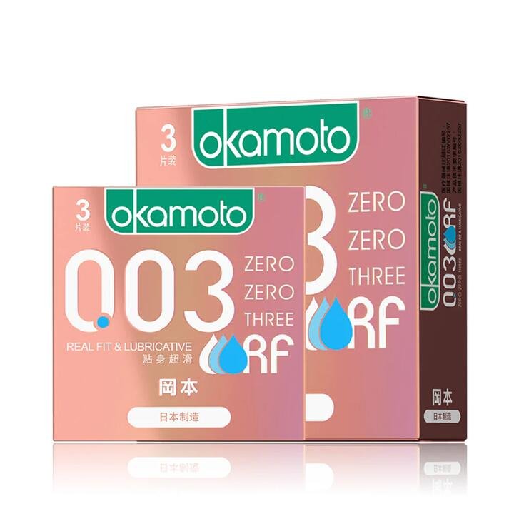 Okamoto 0.03 Condoms Pink Gold - 3 Pieces