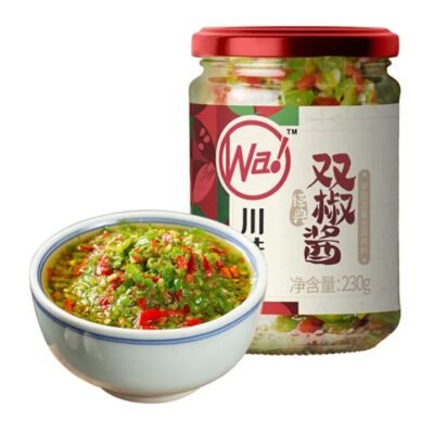 Chuan Wa Zi Sichuan Double Chili Pepper Sauce 230g - Green & Red Chilli Relish