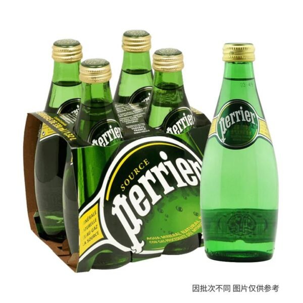 Perrier Sparkling Natural Mineral Water - 330ml, Pack of 4
