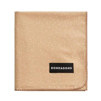 Dono&Dono Bamboo Cotton Baby Blanket - Caramel Dots Pattern, 106*106cm