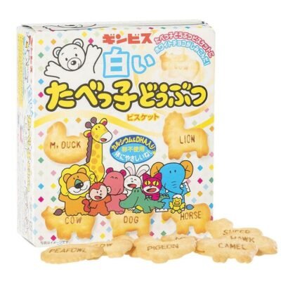Ginbis Animal Shaped White Chocolate Cookies - 50g