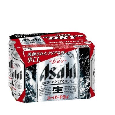 Asahi Super Dry Beer - 350ml, Pack of 6