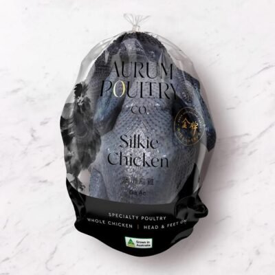 Aurum Poultry Gold Medal Australian Silkie Chicken - Size 6, 600g