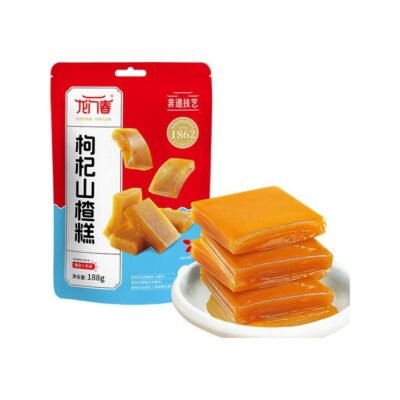 Longmenchun Hawthorn & Goji Berry Fruit Jelly Squares 188g – Traditional Chinese Hawthorn Cake