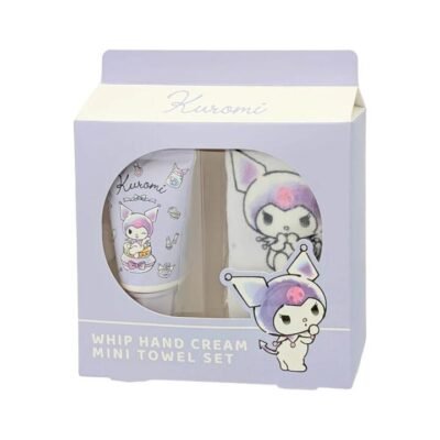 Shobido Kuromi Whip Hand Cream & Mini Towel Gift Set – Cute Sanrio Skincare & Accessory Pack