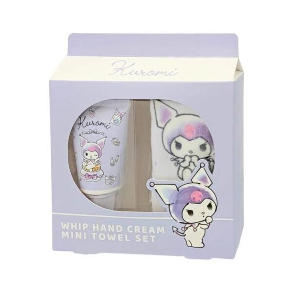 Shobido Kuromi Whip Hand Cream & Mini Towel Gift Set – Cute Sanrio Skincare & Accessory Pack