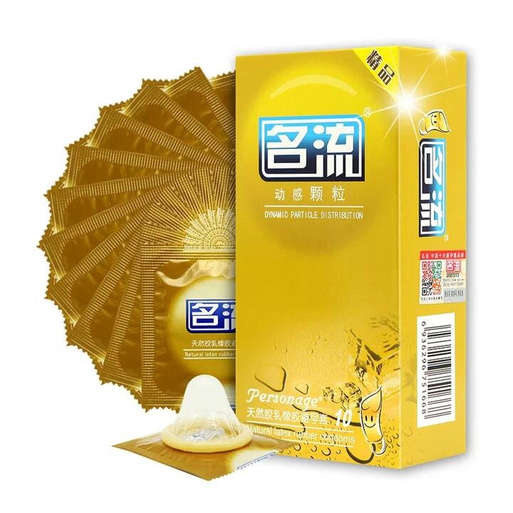 Mingliu Dynamic Particle Natural Latex Condoms - 10 Pieces